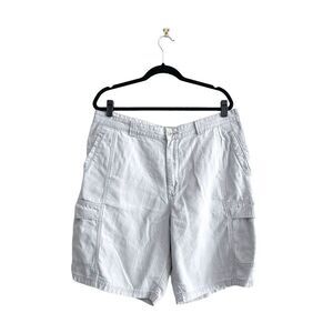 Tommy Bahama Mens Relax Cargo Shorts Tencel Light Gray Size 38